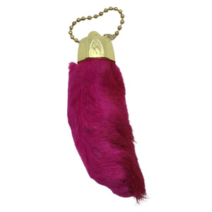 Natural Lucky Rabbit Foot in Dyed Pink With Organza Bag - TaxidermyArtistry