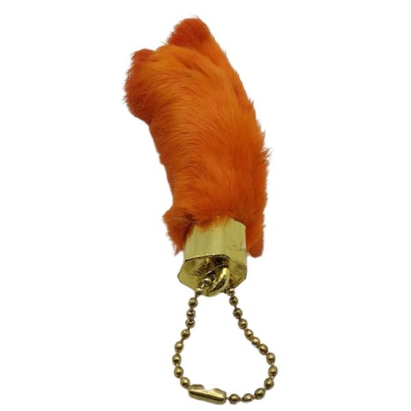 Natural Lucky Rabbit Foot in Dyed Orange With Organza Bag - TaxidermyArtistry Natural Lucky Rabbit Foot in Dyed Orange With Organza Bag - TaxidermyArtistry
