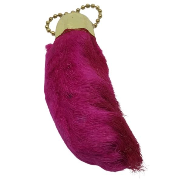 Natural Lucky Rabbit Foot in Dyed Pink With Organza Bag - TaxidermyArtistry
