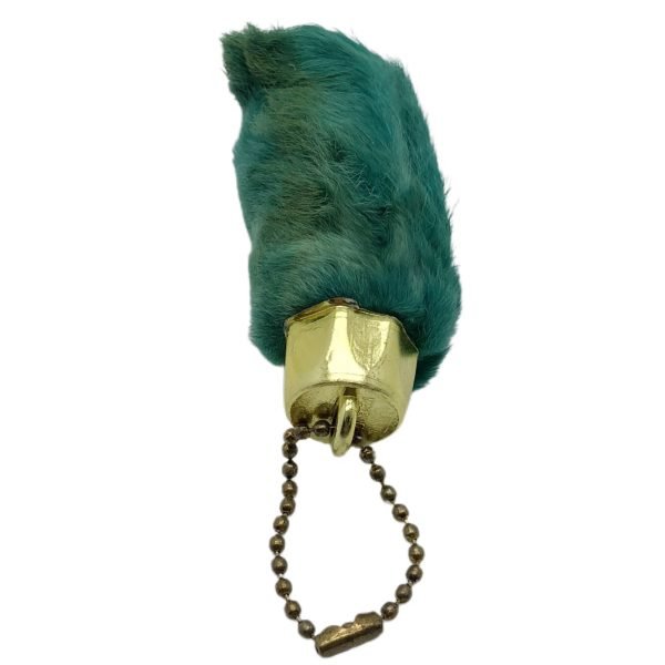 Natural Lucky Rabbit Foot in Dyed Teal With Organza Bag - TaxidermyArtistry Natural Lucky Rabbit Foot in Dyed Teal With Organza Bag - TaxidermyArtistry