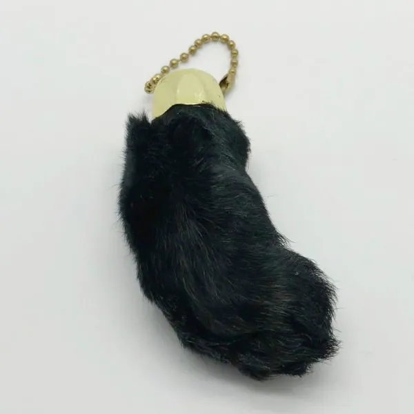 BLACK DYED LUCKY Rabbit Foot In Organza Bag - TaxidermyArtistry