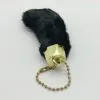 BLACK DYED LUCKY Rabbit Foot In Organza Bag - TaxidermyArtistry