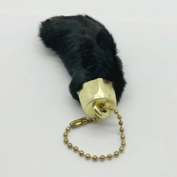 BLACK DYED LUCKY Rabbit Foot In Organza Bag - TaxidermyArtistry