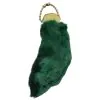 Natural Lucky Rabbit Foot in Dyed Green With Organza Bag - TaxidermyArtistry