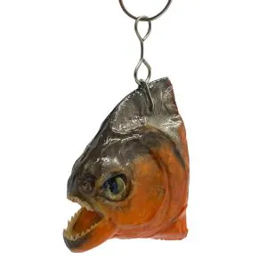 Predator Piranha Head Keyring (Pygocentrus nattereri) - TaxidermyArtistry