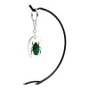 Green Scarab Beetle Resin Keyring (Heterorrhina sexmaculata) - TaxidermyArtistry